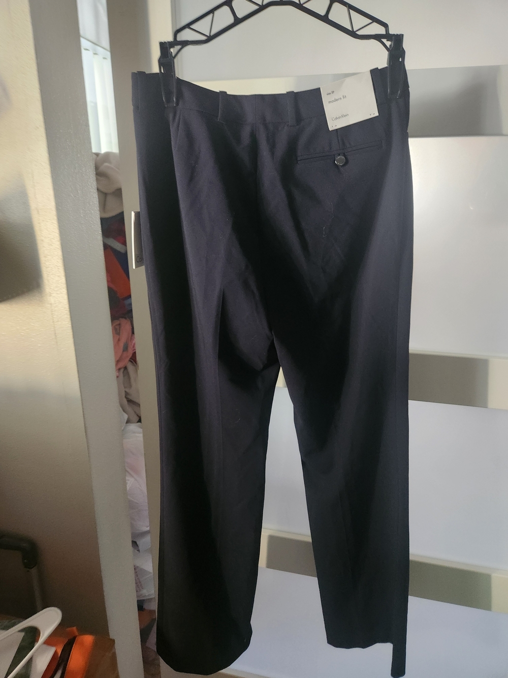 Calvin Klein Men's Flat-Front Dress Pants - Navy Blue